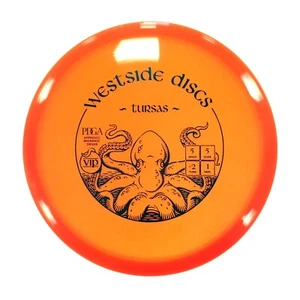 DISC GOLF WESTSIDE VIP TURSAS EASY TO USE MID RANGE 180g ORANGE W BLUE FOIL - Picture 1 of 1