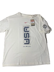 Nike Team USA 2022 Winter Olympics Heavyweight T-Shirt Sz L Men’s DO7033-901 New - Picture 1 of 3