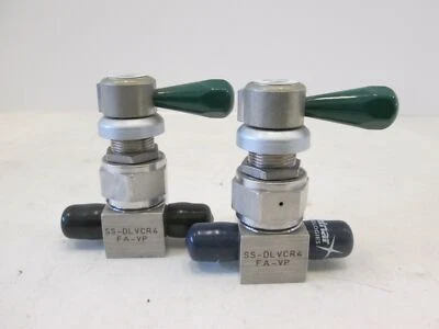 Nupro, SS-DLVCR4-FA-VP, Diaphragm Sealed Valve, 1/4 MVCR, Used, Lot of 2 - Image 1 of 4