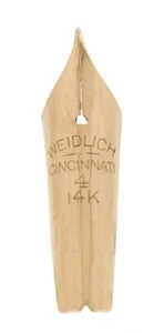 CIRCA 1926 WEIDLICH #4 FINE 14K FOUNTAIN PEN NIB - Picture 1 of 3