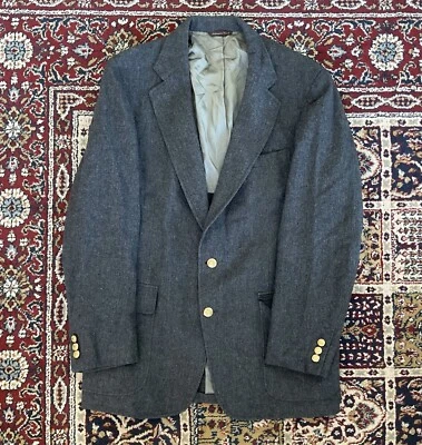 Abrigo Blazer Chaqueta De Colección Cricketeer Para Hombres Gris Lana Calce Clásico Deportivo TALLA 40 Foto 1 de 4