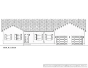Full Set of single story 2 bedroom accessible house plans 1,560 sq ft - Picture 1 of 6