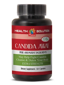 candida cleanse - CANDIDA AWAY - Raw For Digestive Tract Health - 1 Bottle, 60 C - Picture 1 of 6