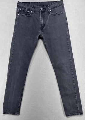 Jeans Levis 512 para hombre talla 32x32 (30x29) negros ajustados desgastados grunge elástico denim Foto 1 de 4