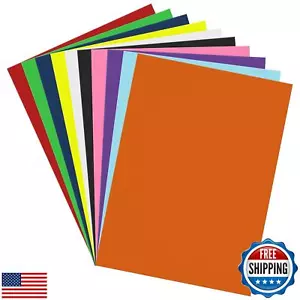 Invinton 50Pcs Colored Poster Board 11x14, 10 Assorted Color 230G Thickness P - Picture 1 of 5