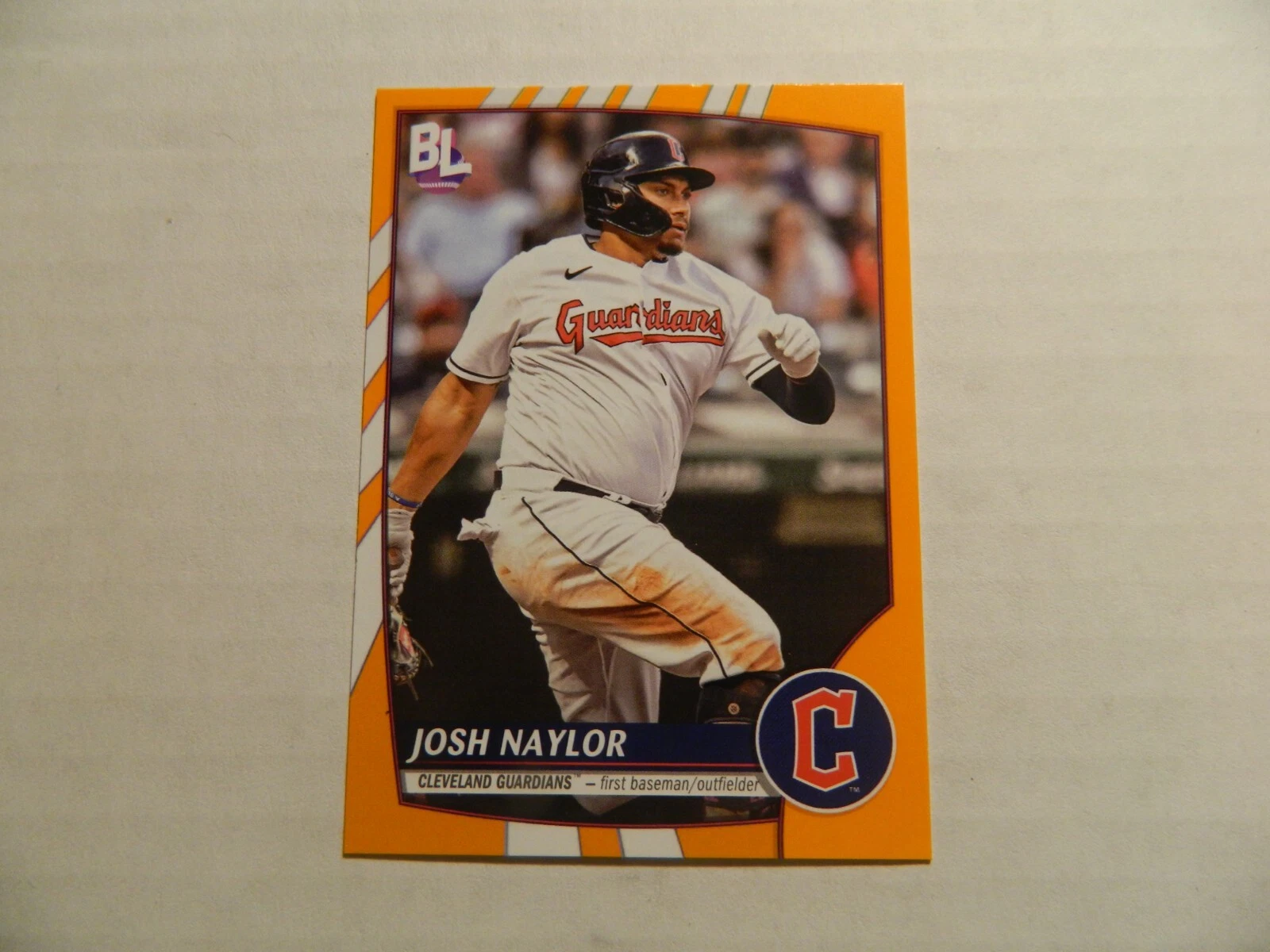2023 Topps Big League Electric Orange Card of Josh Naylor- Guardians