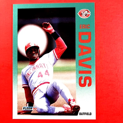 Tarjeta Fleer Eric Davis 1992 #403 MLB Cincinnati Reds Foto 1 de 2