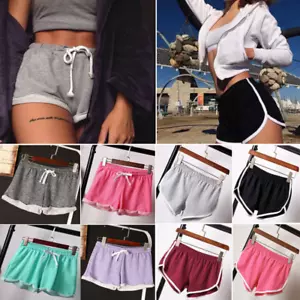 Women's Sports Shorts Yoga Gym Lady Jogging Lounge Summer Beach Pants Casual C - Picture 1 of 12