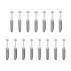10x50mm Plastic Expansion Tube for Drywall with Hex Screws Gray 15pcs