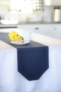 Solid navy blue table runner 60 x 12 inches - Picture 1 of 1