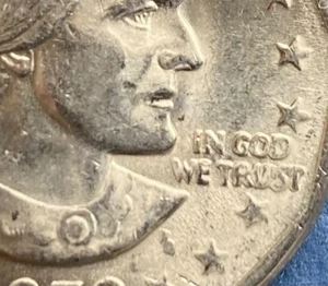 1979-D SBA DOLLAR DIE ADJUSTMENT STRIKES MINT ERROR COIN - CIRCULATED - Picture 1 of 5