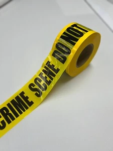 AGAS 2MIL X 3in X 1000ft Yellow Barricade Tape - Crime Scene Do Not Cross - Picture 1 of 1