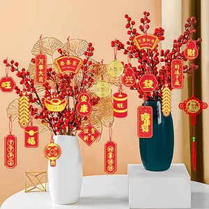 68Pcs Chinese New Year Hanging Ornaments 2024 Spring Festival Lucky Fu Character - Picture 1 of 7