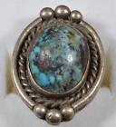 Lovely Vintage Turquoise Sterling Ring Size 5.5 X359D