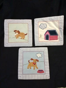 Playful Puppies Wall hanging Set Of 3 For Baby Nursery Decor - Picture 1 of 5