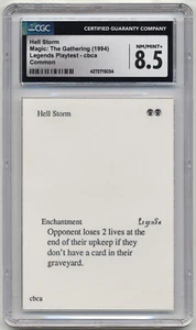 Graded Hell Storm CGC 8.5 NM-MT+ Legends Playtest 1994 WOTC MTG Magic Vintage! - Picture 1 of 2