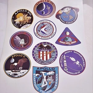 1970S NASA APOLLO SPACE PROGRAM Original Decal Sticker Sheet Fasson HTF Vintage  - Picture 1 of 5