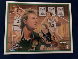 Larry Bird Signed Boston Celtics 8x10 C Sheet Upper Deck UDA AUTO 1197/5000 - Picture 1 of 7