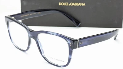 Dolce & Gabbana DG3305 3065 Gruesas Rayas Azul Rectángulo Gafas para Hombres 54 mm Foto 1 de 4