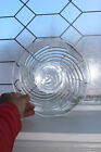 Bol de service vintage en verre spirale avec jante festonnée