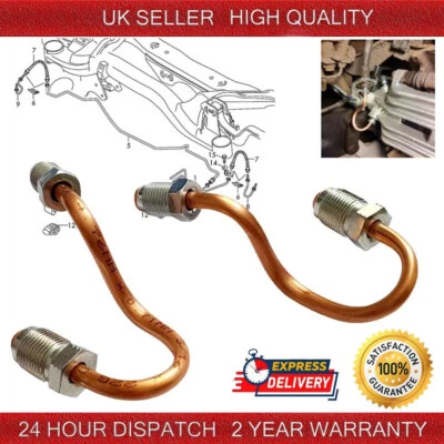 2PCS Rear Brake Pipes (TRW Caliper) Fits Vw Golf MK 5&6 GTI Skoda AUDI A3 TT - Image 1 of 4