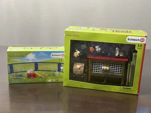 Farm World 42420 & 42500 Rabbit Hutch Bunny & Guinea Pig Play Sets Schleich - Picture 1 of 11