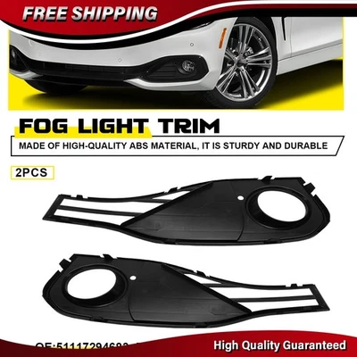 2X tampa moldura lâmpada farol de neblina para para para-choque dianteiro para 2014-2020 BMW 428i 430i 435i 440i - Imagem 1 de 4