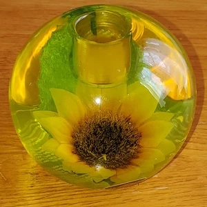Dreamlight Germany Candle Holder Acrylic With Sunflower (BY) - Picture 1 of 8