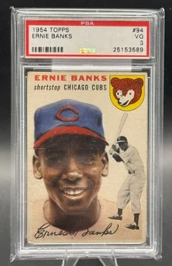 Ernie Banks 1954 Topps #94 novato radiocontrol PSA 3 Chicago Cubs - Imagen 1 de 2
