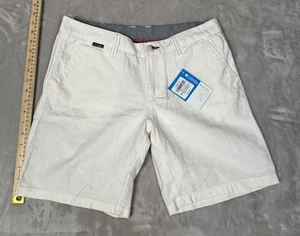 Columbia Womens Haborside Linen Shorts PFG White Size 8 Reg Fit NWT - Picture 1 of 7