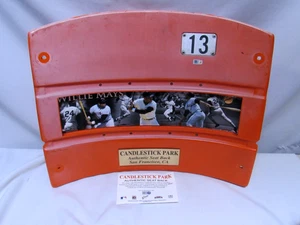 San Francisco Giants Kerzenständer Park Sitzlehne Willie Mays Display MLB COA - Bild 1 von 15