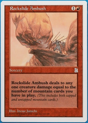 Rockslide Ambush Portal Three Kingdoms NM Red Uncommon CARD (501724) ABUGames - Image 1 of 2