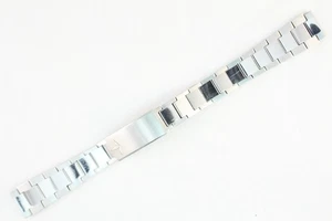 12mm Vintage NOS Uhrenarmband Stainless Steel Edelstahl Matt/Poliert - Picture 1 of 6