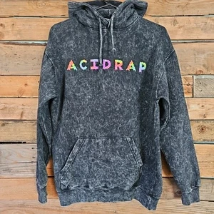 Colortone Acidrap Chance The Rapper Men's Gray Acid Wash Hoodie Hooded Top Sz S - Picture 1 of 5