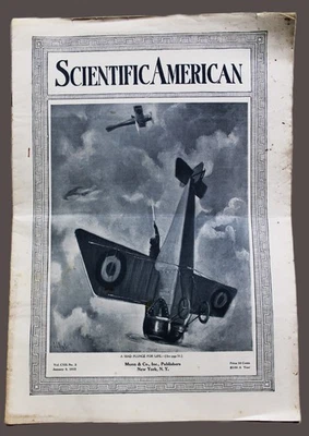 SCIENTIFIC AMERICAN MAGAZINE 9 JANUARY 1915 WWI SCIENCE TECHNOLOGY NEWS - Image 1 of 4