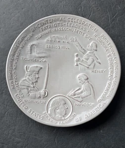 Vintage Frankoma Bicentennial Plate 1973 Patriots Leaders John Frank USA Keramik - Bild 1 von 4