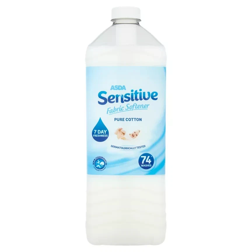ASDA Sensitive Pure Cotton Fabric Softener 74 Washes