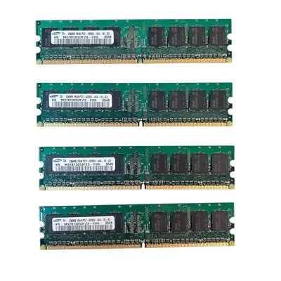 Lot of 4 Samsung 256MB 1Rx8 PC2 - 420OU-444-10-A3; KR M378T3253FZ3-CD5 RAM - Image 1 of 3