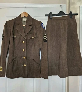 World War Two WW2 WAC Women's Army Corps Rare Jacket And Skirt Uniform - Picture 1 of 22
