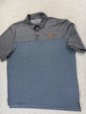 Texas Longhorns Columbia Stitched Logo Polo Shirt (Men's XL) Gray - Image 1 of 4