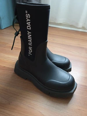 Off-White Sponge For Rainy Days Botas de Lluvia de Goma Negro Talla 37 Foto 1 de 4