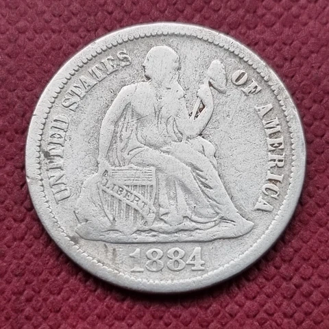 1884 Seated Liberty Dime 10c Better Grade #49658 Cover