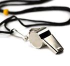 Crown Sporting Goods Stainless Steel Coach Referee Whistle with Lanyard