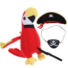  Stuffed Toy Parrot Pirate Costume Prop Decor Party Supplies Child Blindfold