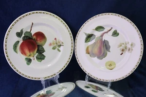2 Queens Hookers Fruit Bone China Dinner Plates Set Pear Apple England - Picture 1 of 4