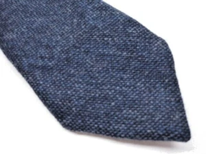Corbata de tweed vintage Connemara azul moteado pura lana nueva hecha en Irlanda 3,5" - Imagen 1 de 8