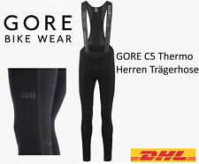 Gore Wear C5 Thermo Träger lange Fahrradhose Schwarz Winter -  NEU Grösse L