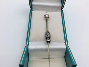 Vintage 14K Yellow Gold Diamond Stick/lapel pin  Va $1850 - Picture 1 of 6