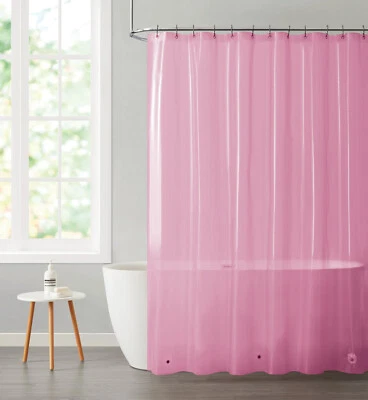 Kate Aurora Transparent 6 Gauge Non-Toxic PEVA Shower Curtain - Assorted Colors - Image 1 of 4