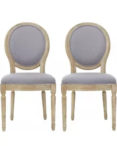 Christopher Knight Home Phinnaeus Fabric Dining Chairs, 2-Pcs Set, Light Grey - Picture 1 of 10